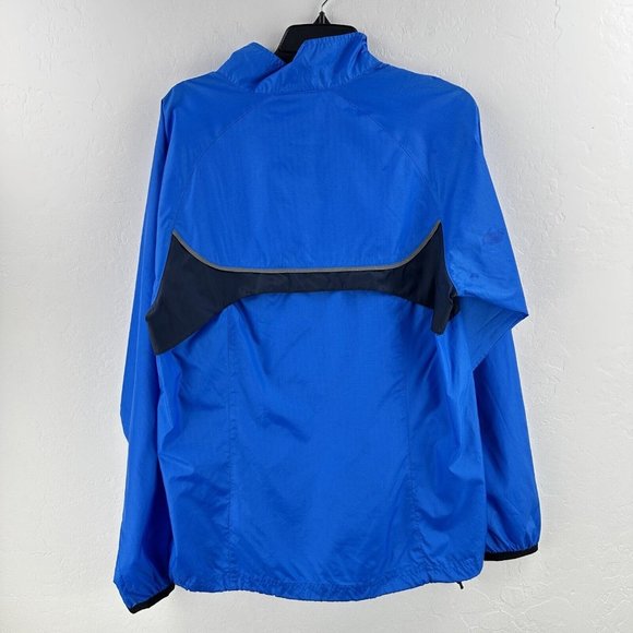 Nike Windbreaker Quarter Zip Pull Over Light Jacket Mens Size M Blue‎ Gray - Picture 11 of 14
